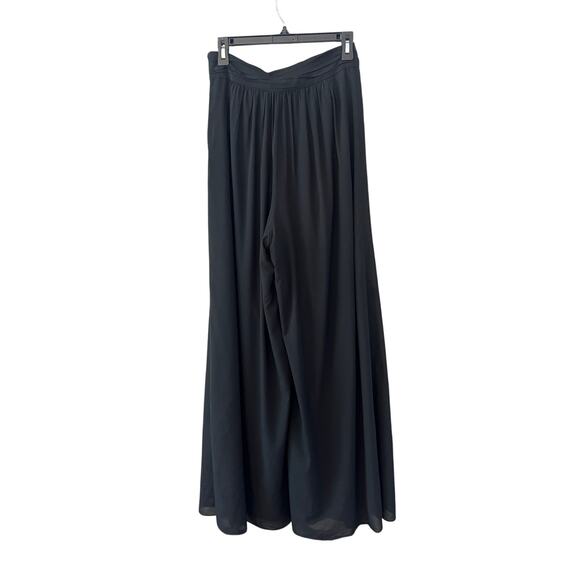 Kobi Halperin Black Wide Leg Pants Pleated Silk size 6 - Picture 9 of 9